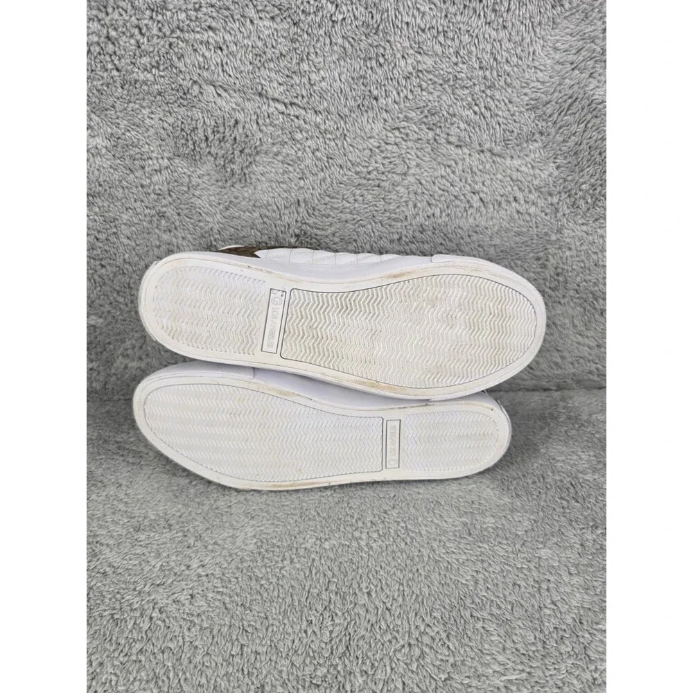 G by GUESS Sports Sneakers for Women, White with Brown Details and Padded, Sz9.5